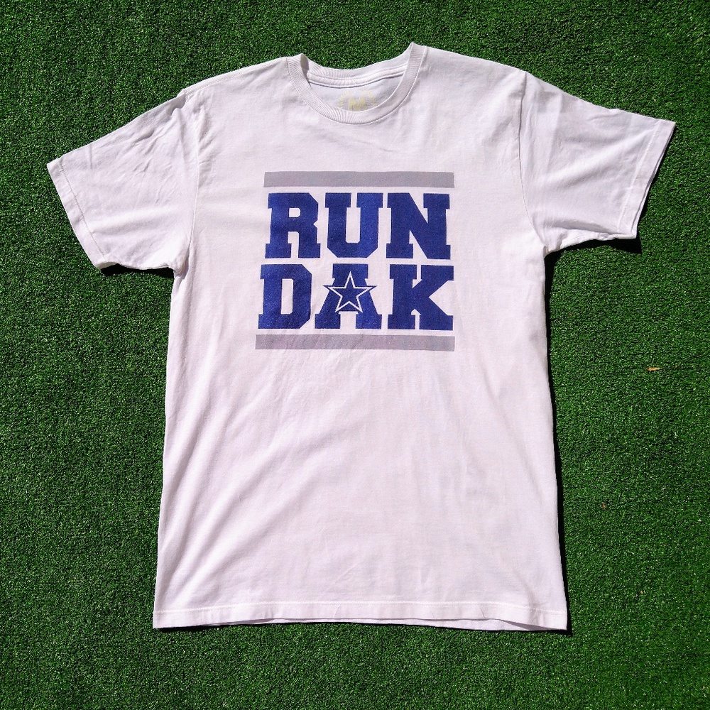 RUN DMC Logo DAK Prescott Dallas Cowboys NFL Football Star Med Shirt New